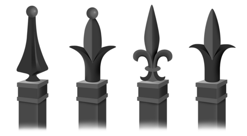 Aluminum fence finials in xxxREGION